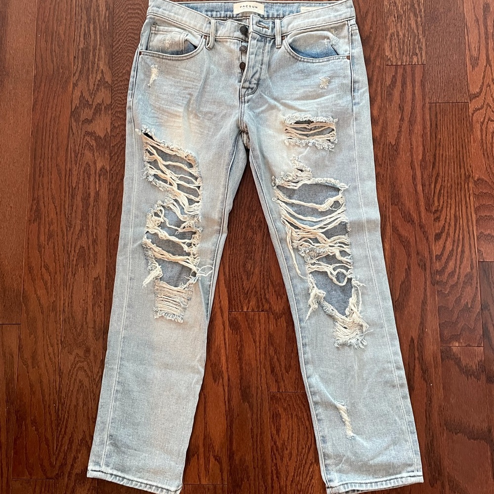 New Light Medium Wash Pacsun Boyfriend Jeans